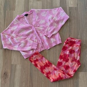 Lulu Townsend Pink & Red Heart Kids Matching Set